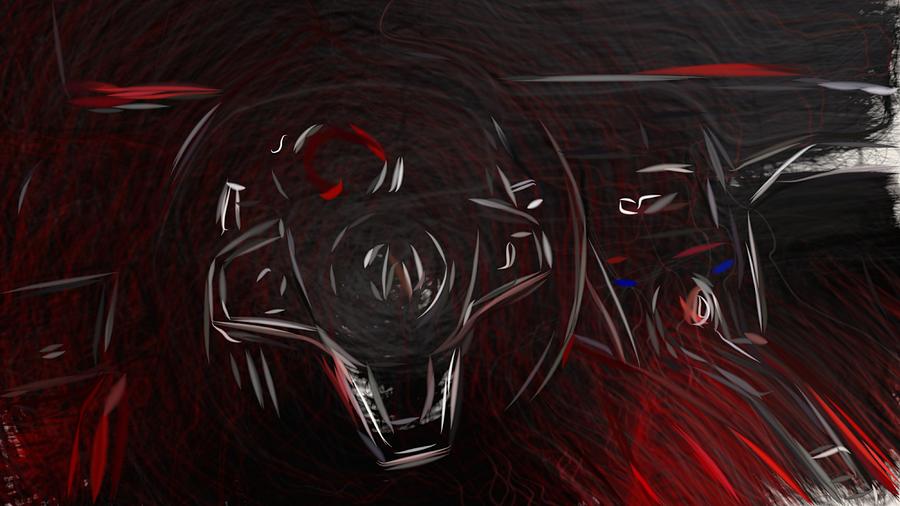 Acura NSX Draw #31 Digital Art by CarsToon Concept