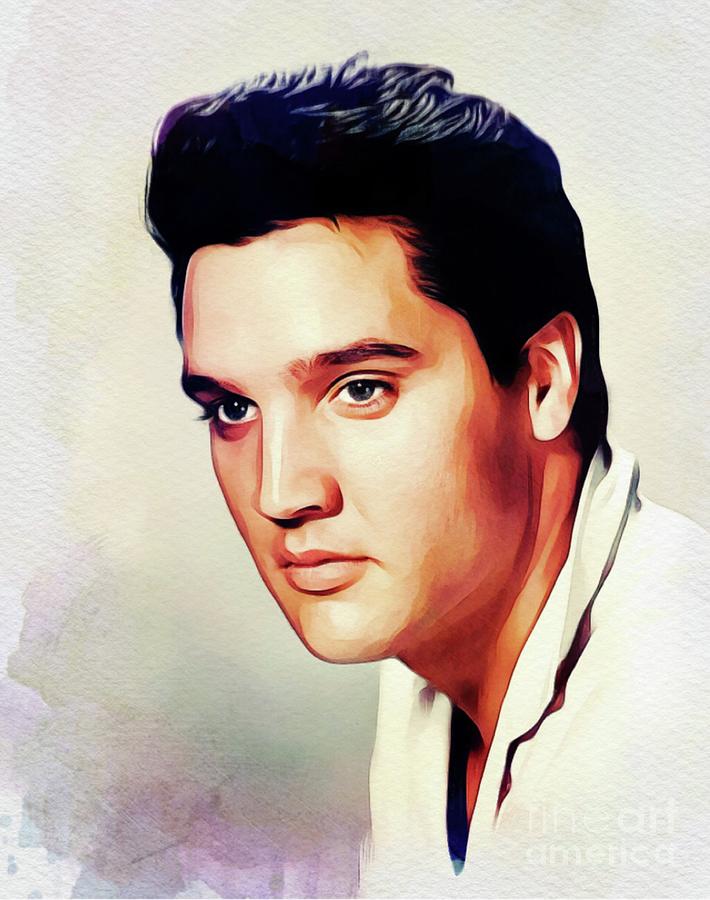 Elvis Presley, Rock and Roll Legend #31 Painting by Esoterica Art Agency