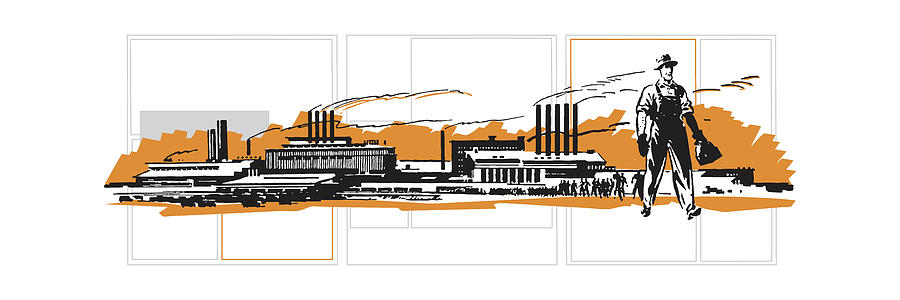 Architecture Drawing - Factory #31 by CSA Images