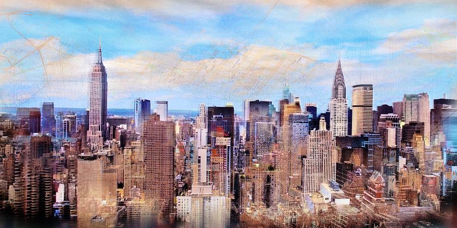 Architecture Mixed Media - New York #31 by Javier Lopez Rotella