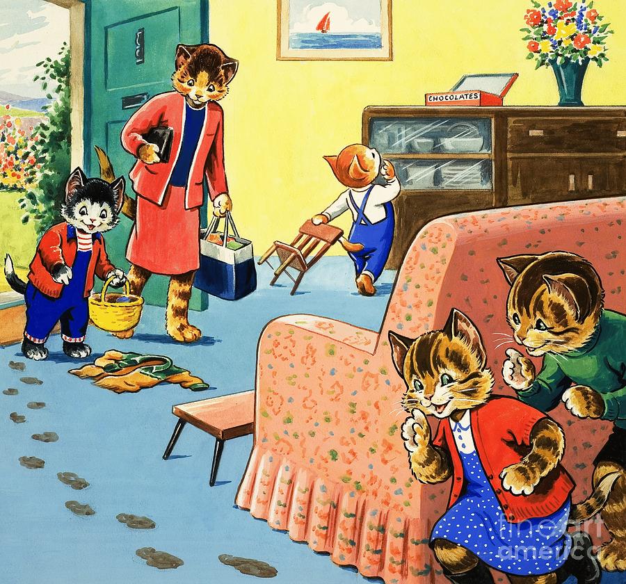 Num Num And His Funny Family Painting by Gordon Hutchings