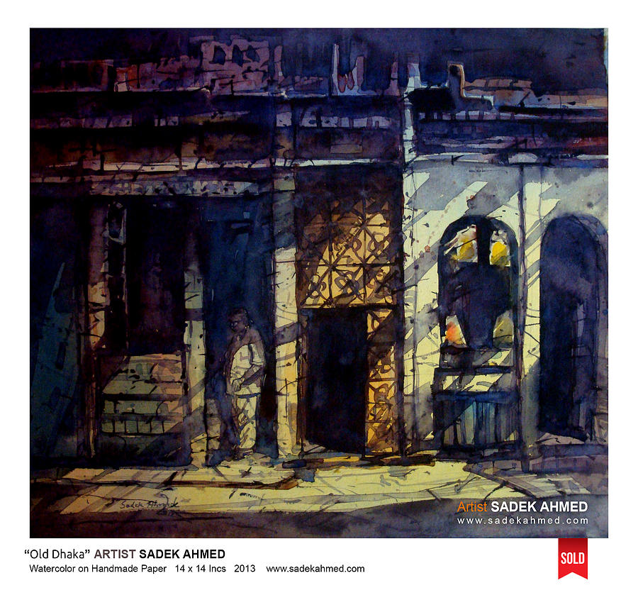 Landscape Painting - Old Dhaka #31 by Sadek Ahmed