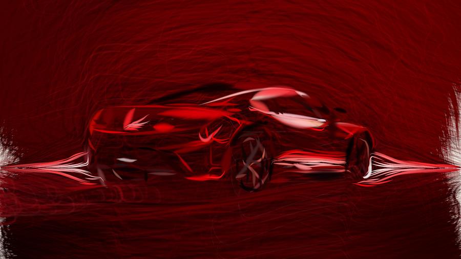Acura NSX Draw #32 Digital Art by CarsToon Concept