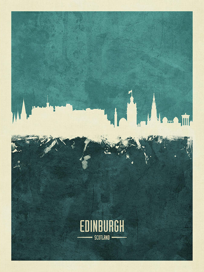 Edinburgh Scotland Skyline #32 Digital Art by Michael Tompsett