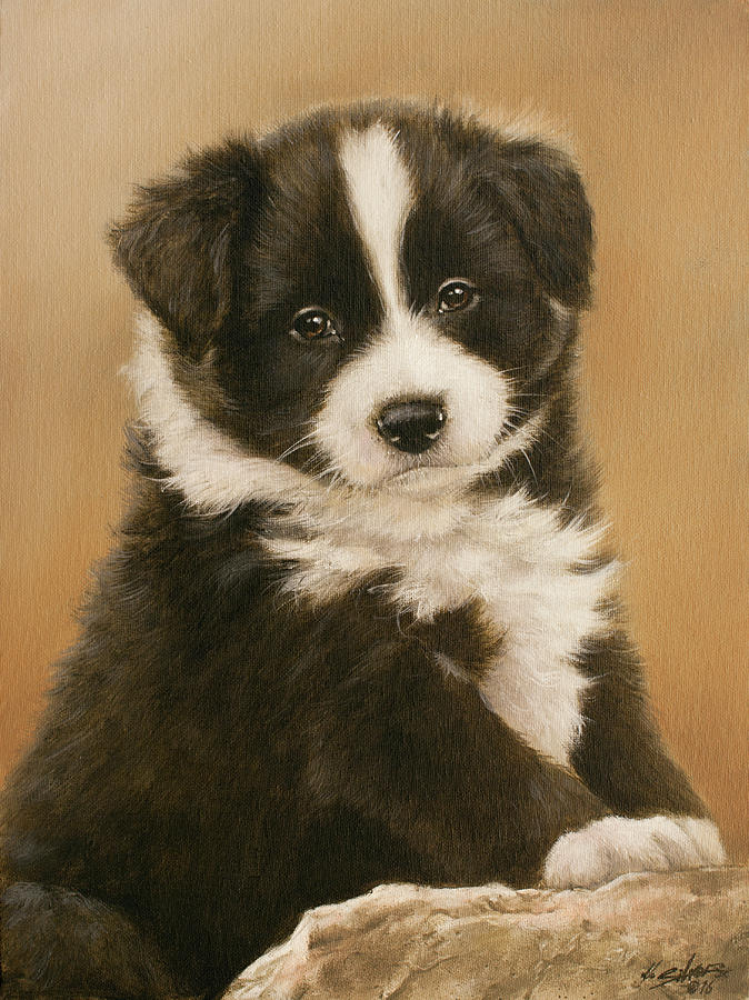 Dog Painting - 322 by John Silver