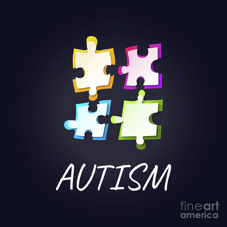 Sign Photograph - Autism #33 by Art4stock/science Photo Library