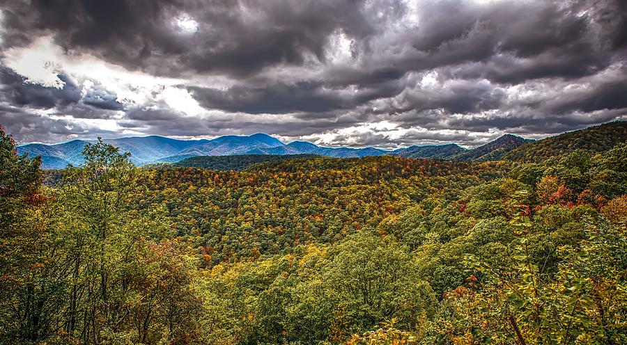 Blue Ridge And Smoky Mountains Changing Color In Fall #33 Photograph by Alex Grichenko