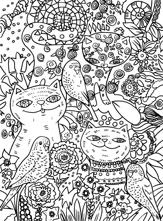 3+3 Line Art Painting by Oxana Zaika - Pixels