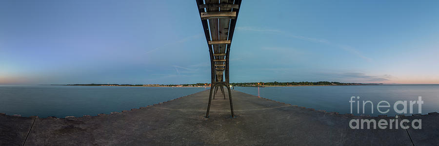 Manistee Photograph - Manistee Lighthouse And Pier by Twenty Two North Photography Manistee Photograph - Manistee Lighthouse And Pier by Twenty Two North Photography