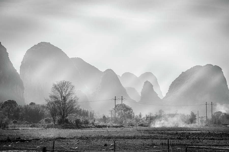 The mountains and countryside scenery in spring #33 Photograph by Carl Ning