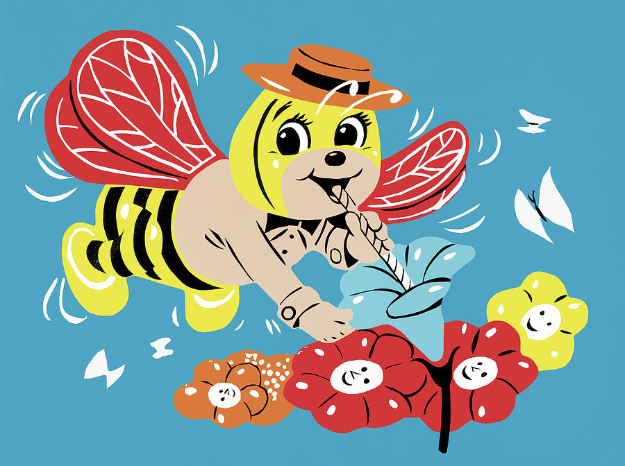 Spring Drawing - Bee #34 by CSA Images