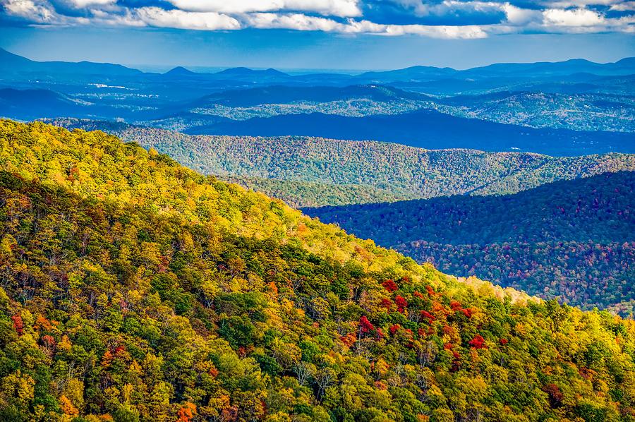 Blue Ridge And Smoky Mountains Changing Color In Fall #34 Photograph by Alex Grichenko