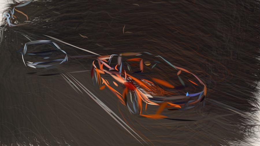 BMW i8 Drawing #109 Digital Art by CarsToon Concept