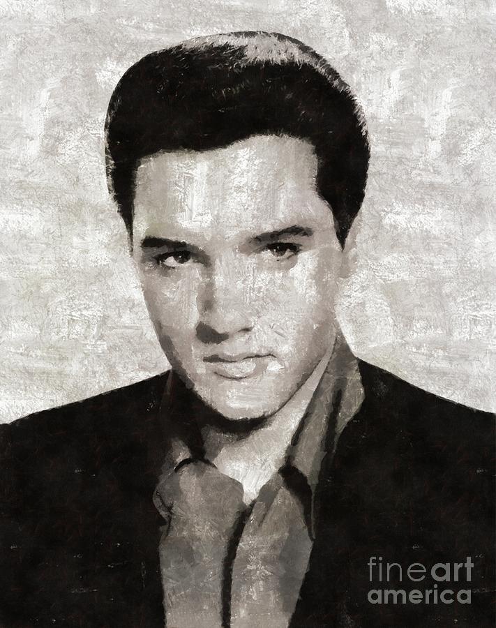 Elvis Presley, Rock and Roll Legend #34 Painting by Esoterica Art ...