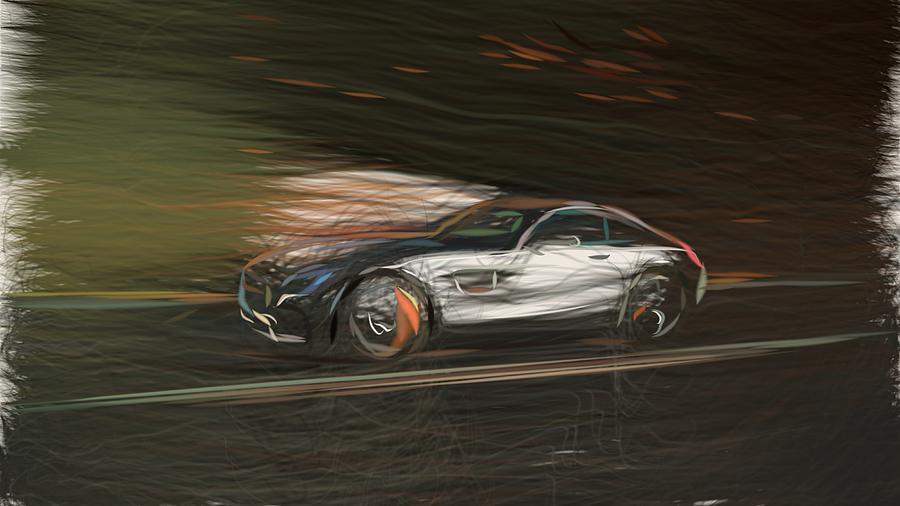 Mercedes Benz AMG GT Draw Digital Art by CarsToon Concept - Fine Art ...