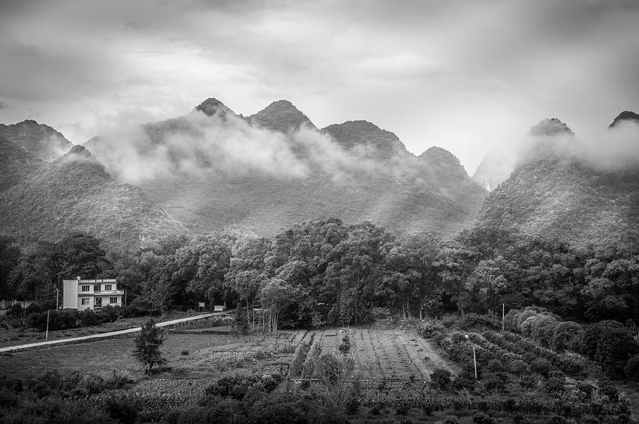 Mountains scenery in the mist #34 Photograph by Carl Ning