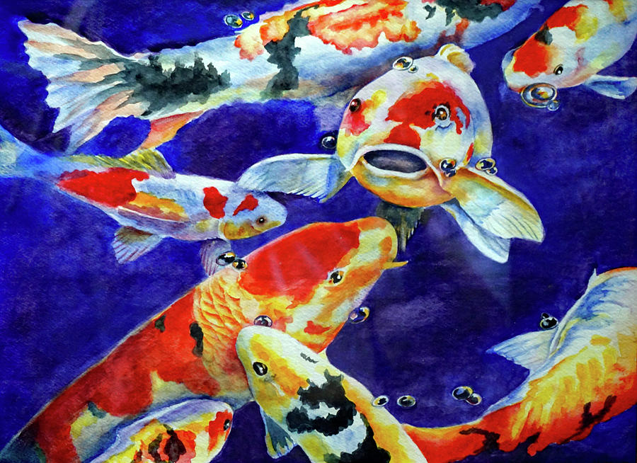 Koi Fish Painting by Toni Hall - Pixels