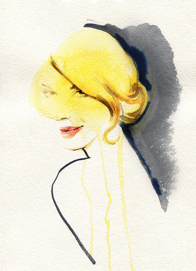 Woman Digital Art - Woman Face Hand Painted Fashion by Anna Ismagilova Woman Digital Art - Woman Face Hand Painted Fashion by Anna Ismagilova
