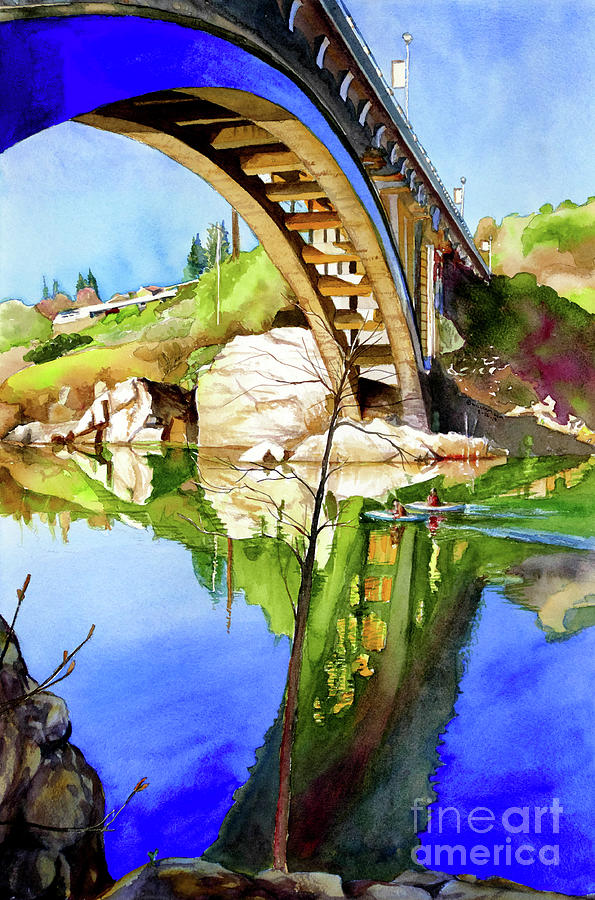 Bridge Painting - #343 Rainbow Bridge #343 by William Lum