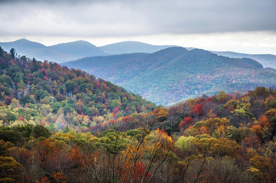 Blue Ridge And Smoky Mountains Changing Color In Fall #35 Photograph by Alex Grichenko