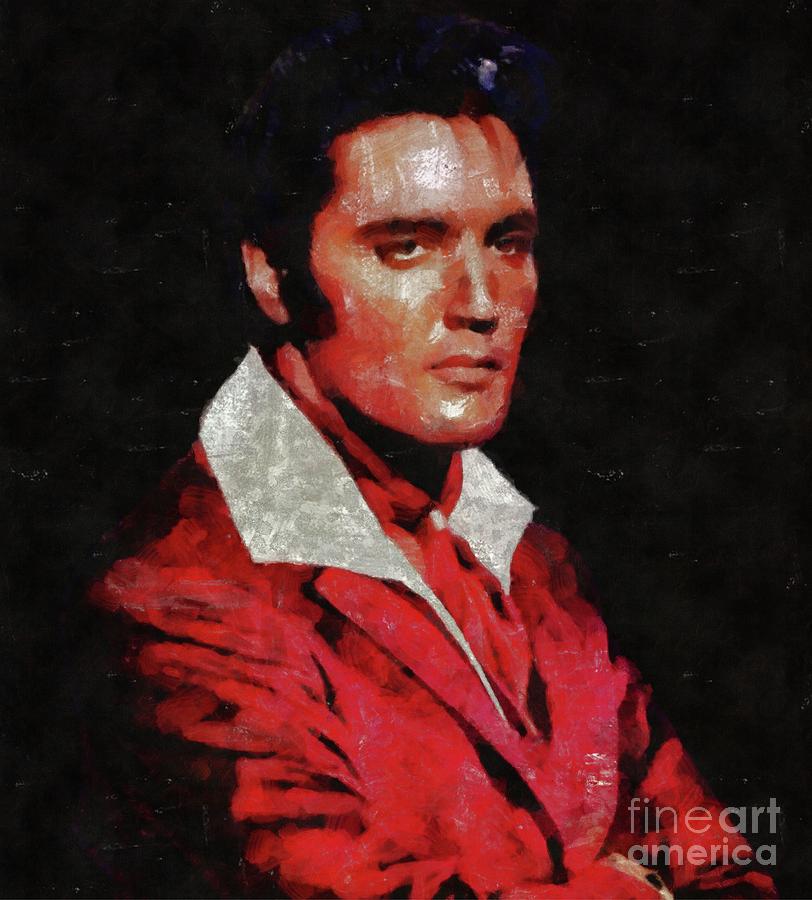 Elvis Presley Painting - Elvis Presley, Rock and Roll Legend #35 by Esoterica Art Agency