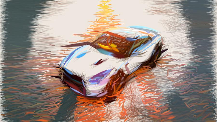 Nissan GT R Drawing #36 Digital Art by CarsToon Concept