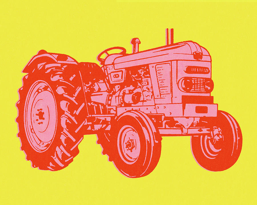 Transportation Drawing - Tractor #35 by CSA Images