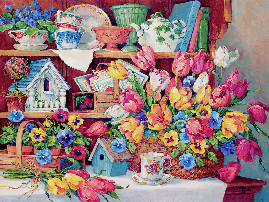 3576 Floral Treasures Painting by Barbara Mock - Fine Art America