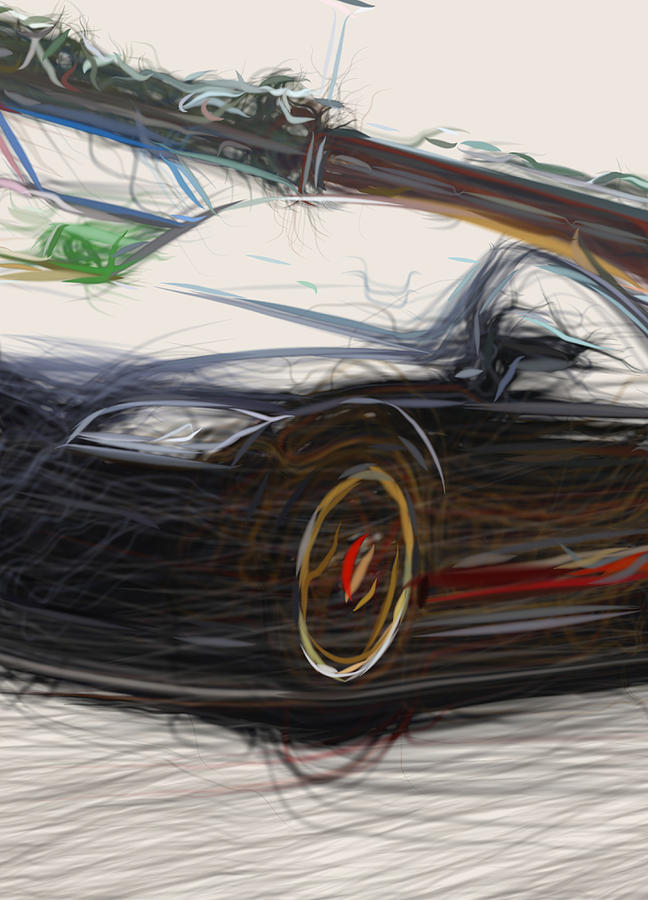 Audi Tt Drawing #36 Digital Art by CarsToon Concept