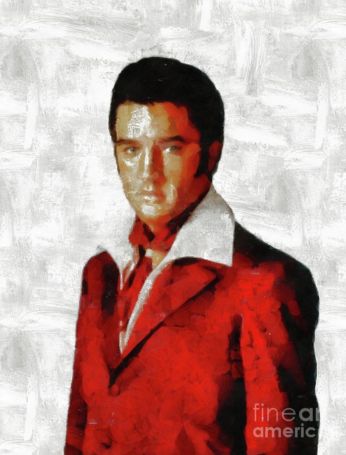 Elvis Presley, Rock and Roll Legend #36 Painting by Esoterica Art Agency