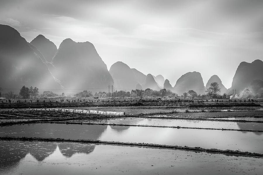 The mountains and countryside scenery in spring #36 Photograph by Carl Ning