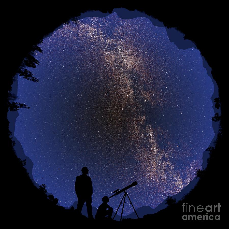 360 Degree Night Sky Photograph by Mark Garlick/science Photo Library ...