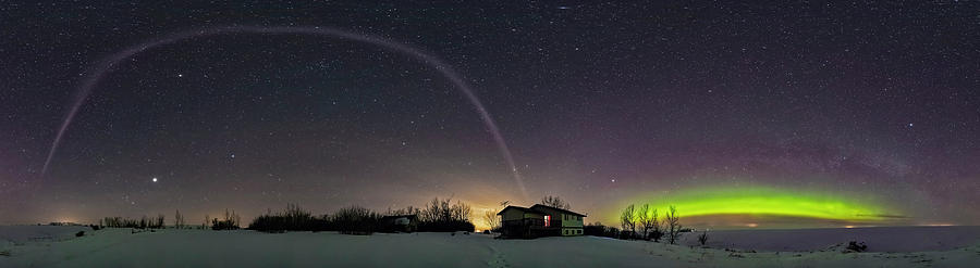 360 Degree Panorama Of An Aurora Photograph by Alan Dyer
