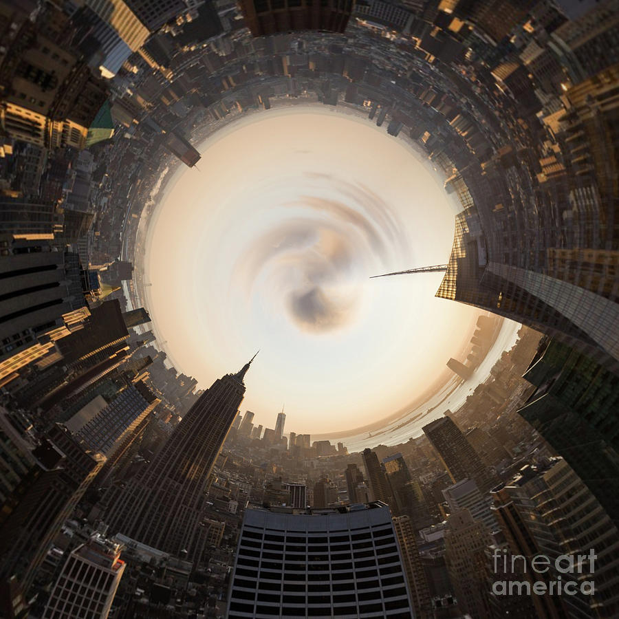 Architecture Photograph - 360-degree View Of Modern Buildings by Wenjie Dong