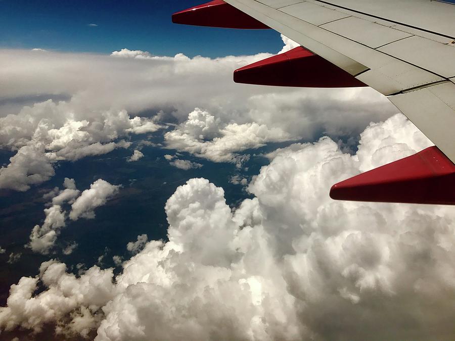 Wing Photograph - 36,000 Feet #36000 by Louise Mingua