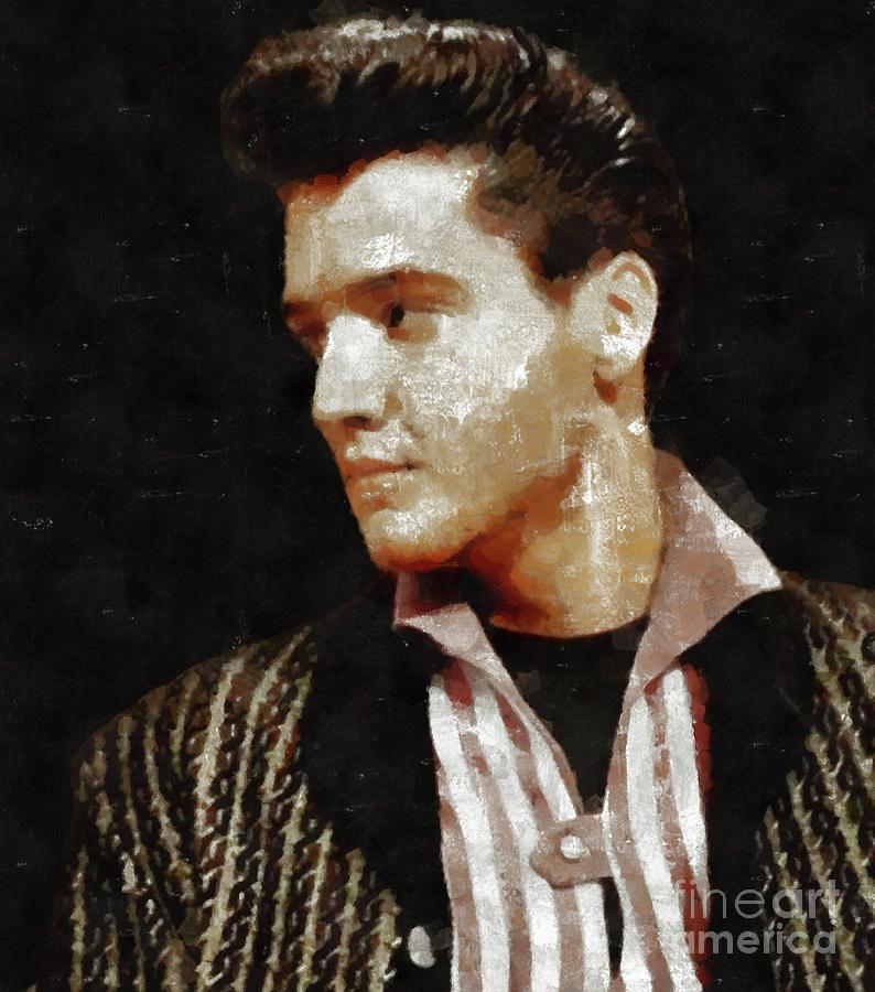 Elvis Presley, Rock and Roll Legend #37 Painting by Esoterica Art Agency