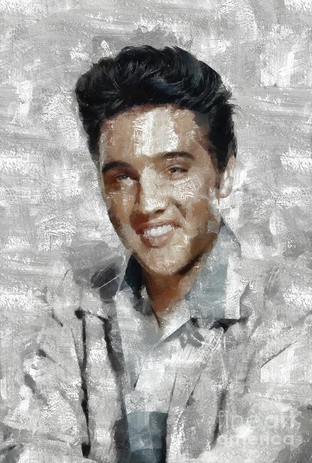 Elvis Presley, Rock and Roll Legend #38 Painting by Esoterica Art Agency