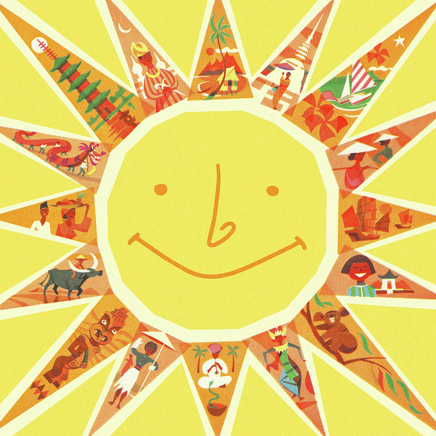 Summer Drawing - Smiling Sun #38 by CSA Images