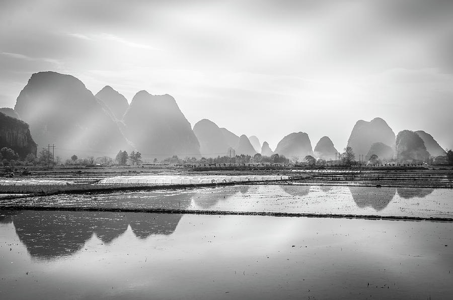 The mountains and countryside scenery in spring #38 Photograph by Carl Ning