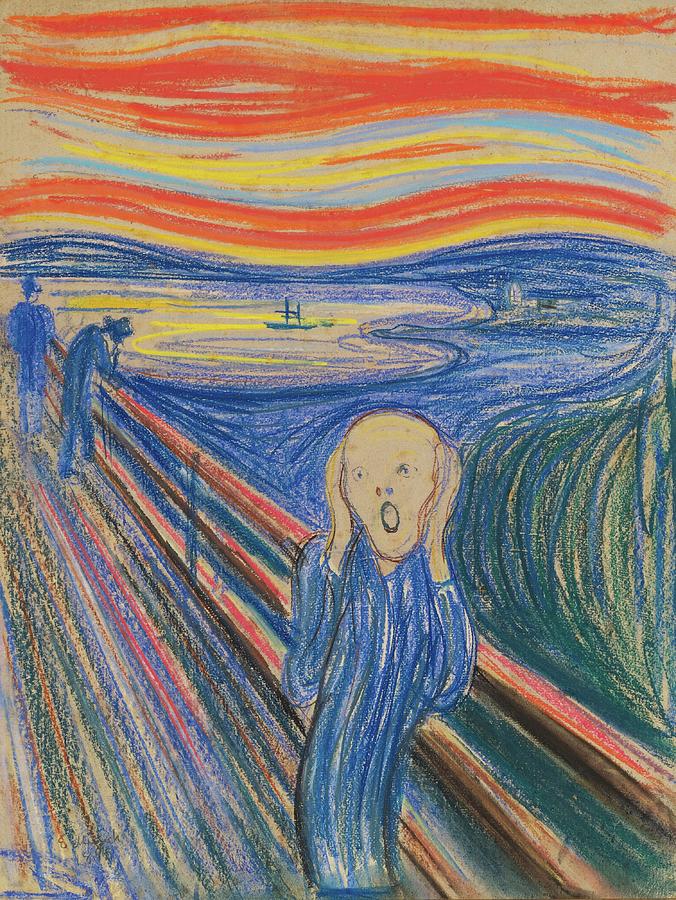 Edvard Munch Painting - The Scream by Edvard Munch