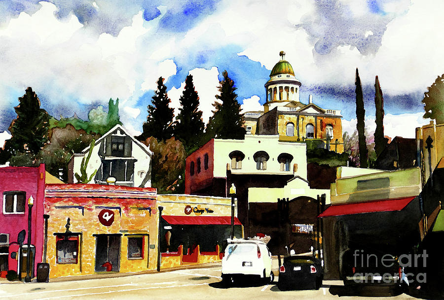 #389 Auburn Old Town #389 Painting by William Lum