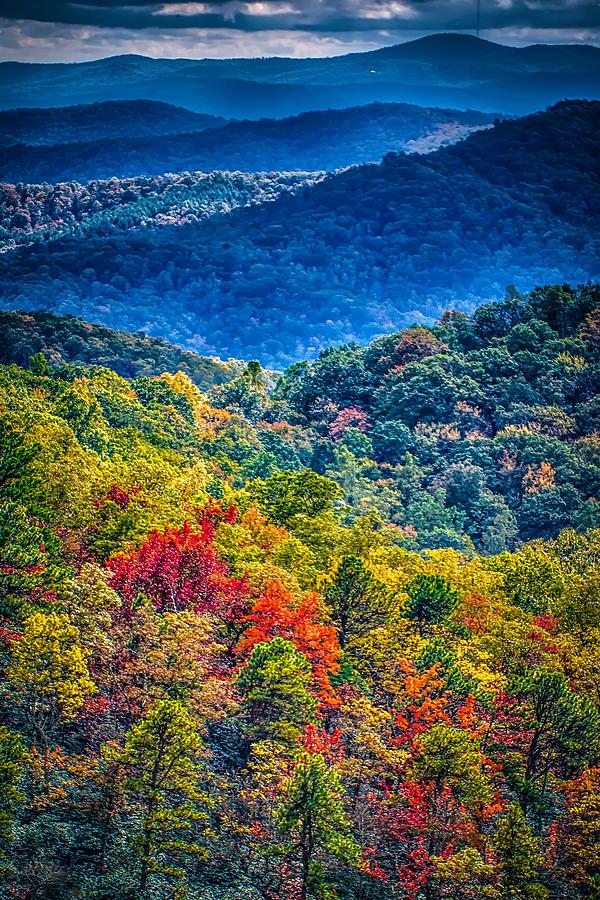 Blue Ridge And Smoky Mountains Changing Color In Fall #39 Photograph by Alex Grichenko
