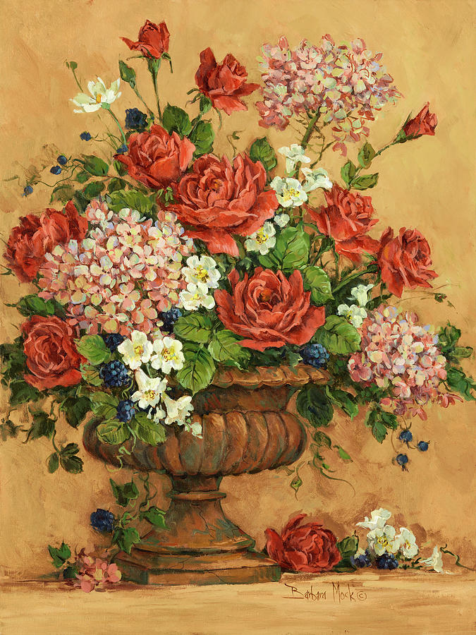 Nature Painting - 39131 Summer Rose Spectacular by Barbara Mock