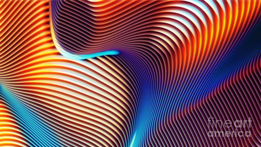 3d Abstract Colorful Waves Ultra Hd Digital Art