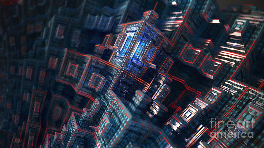 3d Abstract Geometrical Structure Ultra Hd Digital Art