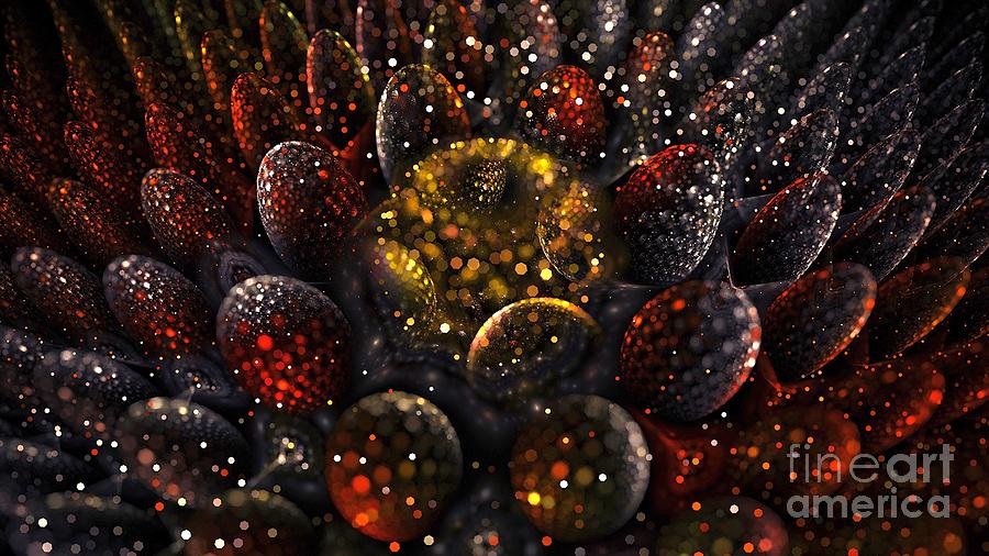 3d Abstract Glitter Egg Shapes Ultra Hd Digital Art