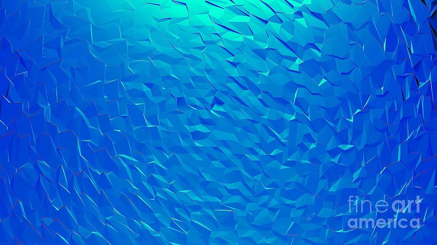 3d Blue Polygon Geometric Pattern Ultra Hd Digital Art