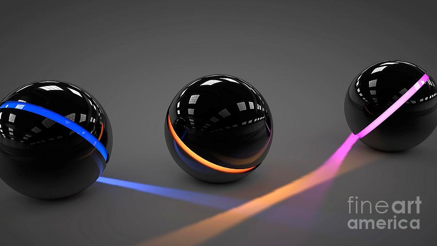 3d Colorful Black Spheres Balls Ultra Hd Digital Art