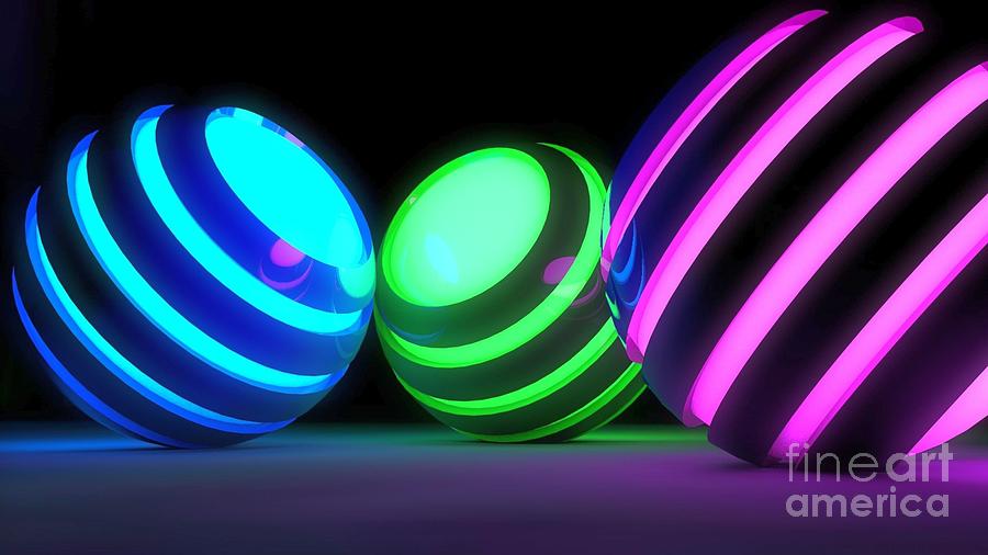 3d Colorful Spheres Balls Ultra Hd Digital Art