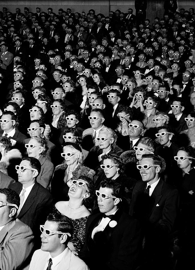 Hollywood Photograph - 3D Film Audience by JR Eyerman